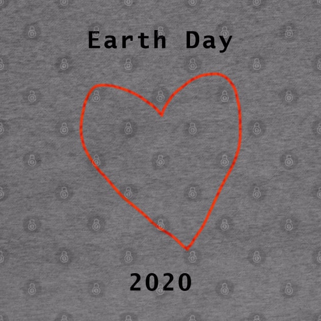 Red Heart Outline for Earth Day by ellenhenryart